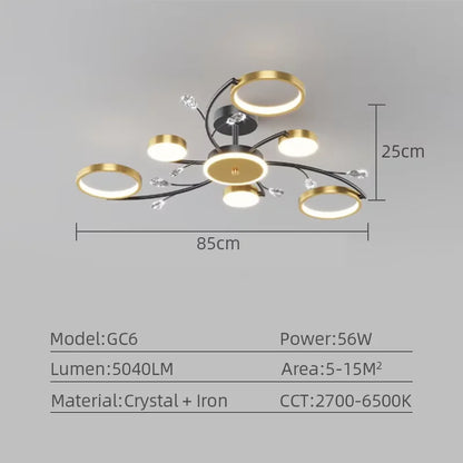 IRALAN Modern LED Chandeliert round chandelier Living room  lights smart remote control chandelier  room Interior Kitchen light