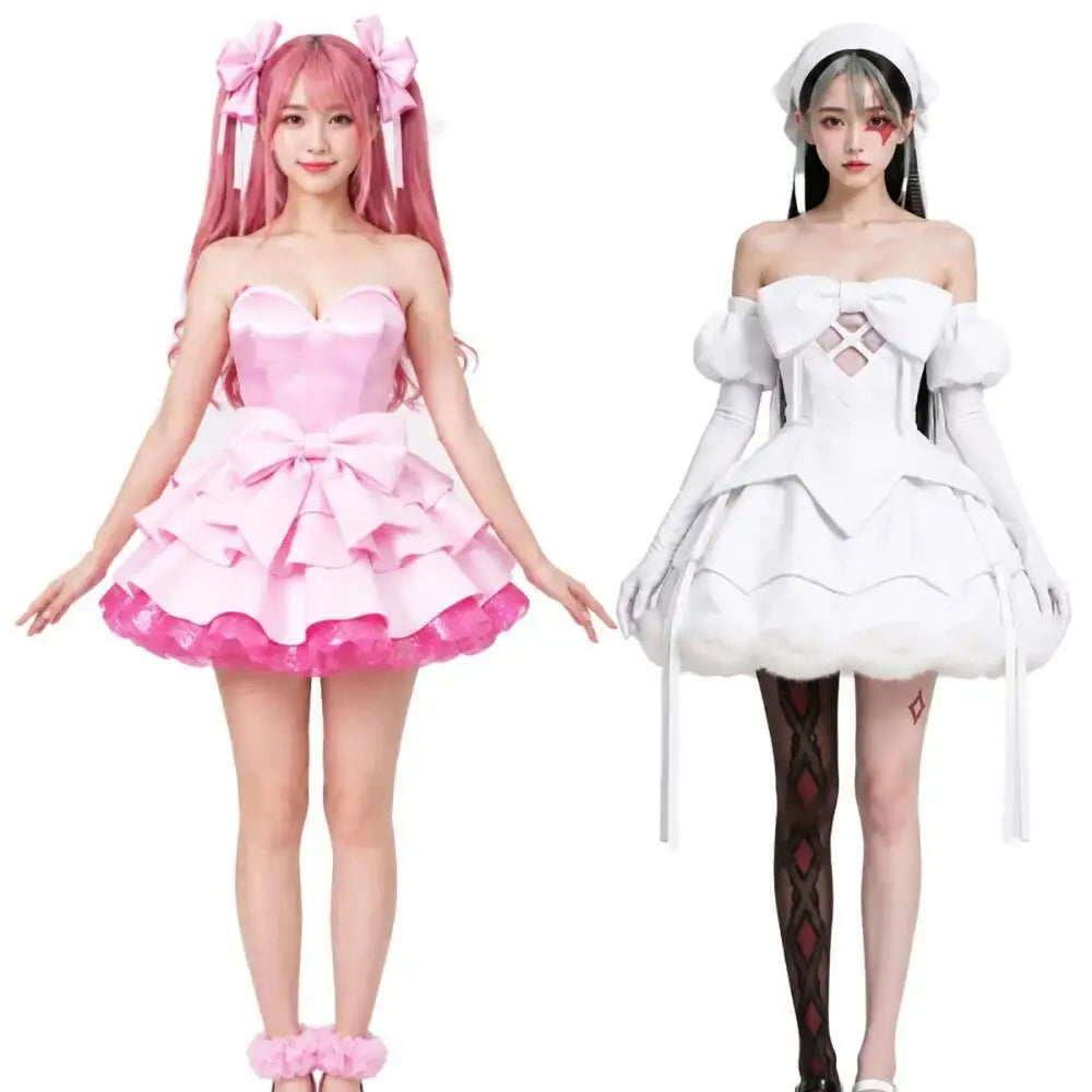 Alien Stage Zombie Stage Mizi  Sua Cosplay Costume White Dress Full Set Adult Women Halloween Comic Con Anime Role Play Outfit