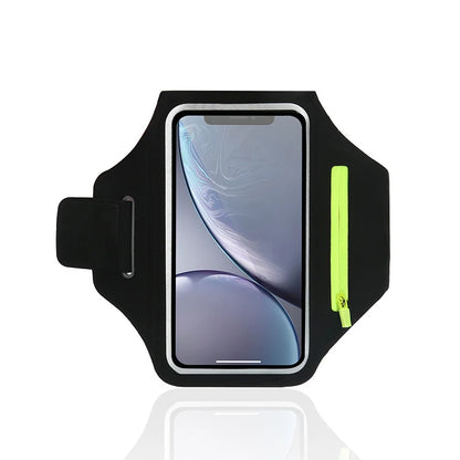 Cell Phone Running Armband Holder for iPhone 17 16 15 14 Pro Max Galaxy S25 S24 Sweatproof Arm Band with Card/Key Bag