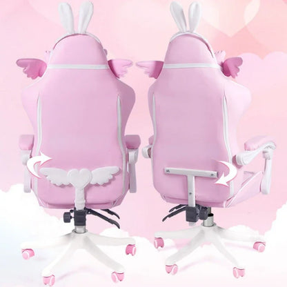 Pink gaming  High-quality girls cartoon home live Gamer  comfortable Swivel  Adjustable office computer Chair
