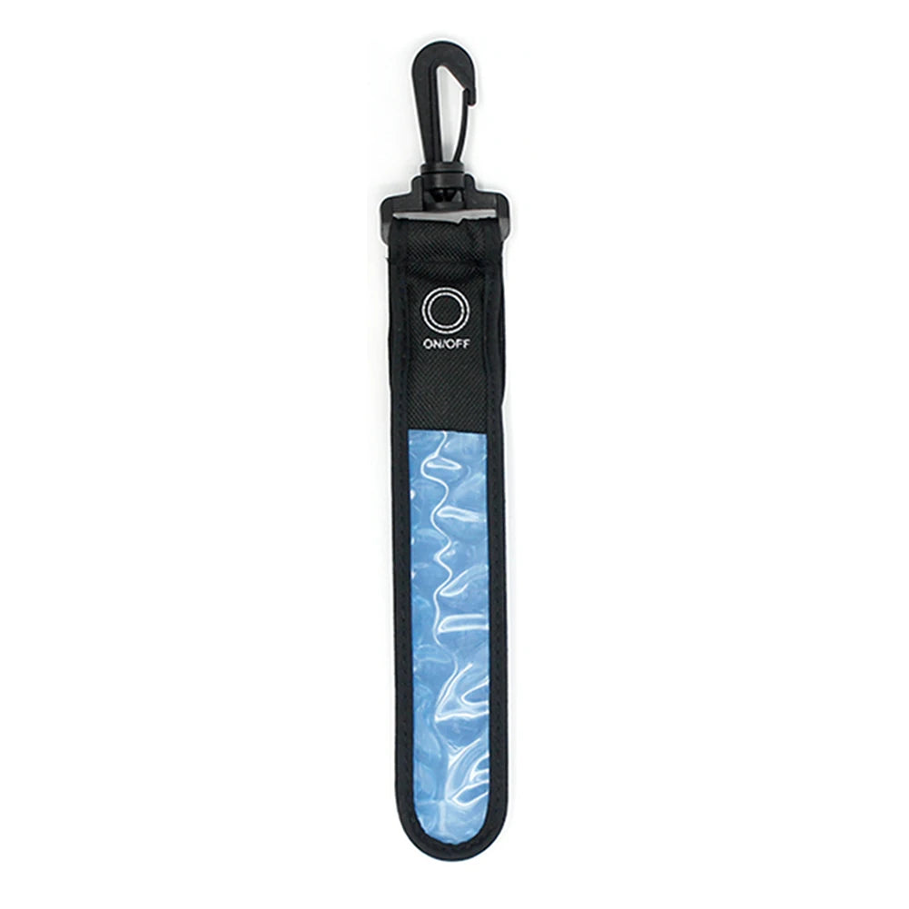 4Pcs LED Luminous Reflective Light Strip Glowing Strap Pendant Decor Safety Reflector Pendant for Backpack Hiking Jogging