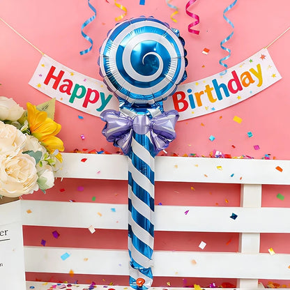 32Pcs Lollipop Balloons, Colorful Candy Balloons, Birthday Party Decoration Balloons, Carnival Gifts , Party Supplies