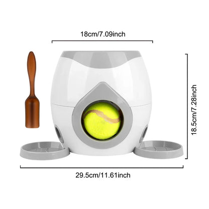 Automatic Dog Ball Launcher Dog Tennis Food Reward Machine Dog Tennis Ball Machine Slow Feeder for Small and Medium Dogs