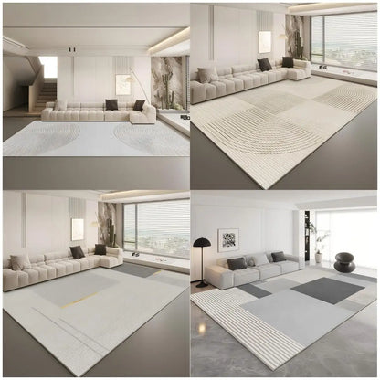 VIKAMA Modern Minimalist Geometric Carpet Scandinavian Style Living Room Large Size Soft And Easy To Clean Floor Mats Home Decor