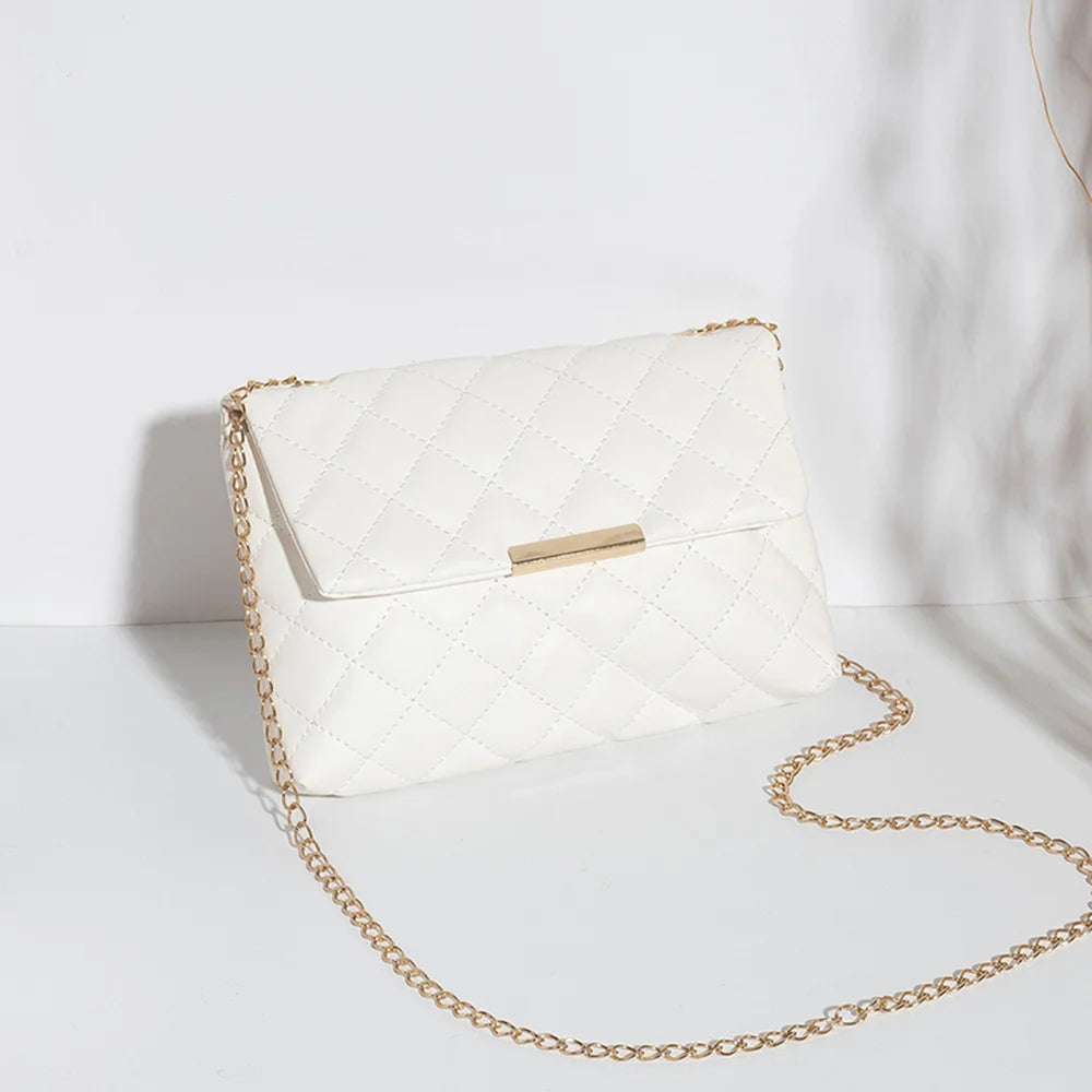 Diamond Lattice Women Shoulder Bag Female Embroidered Luxury Small Square Bag PU Leather Crossbody Bags Handbag Purses Phone Bag