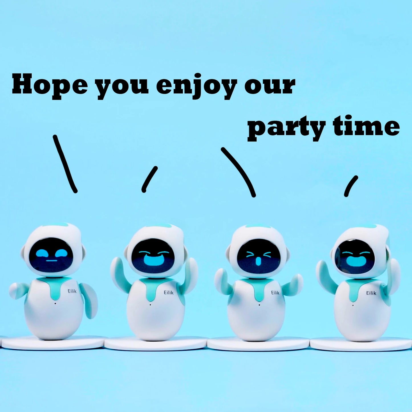 Eilik - Cute Robot Pets Toys with Abundant Emotions, Animations & Mini-Games, Your Perfect Desk Touch Interactive Companion.