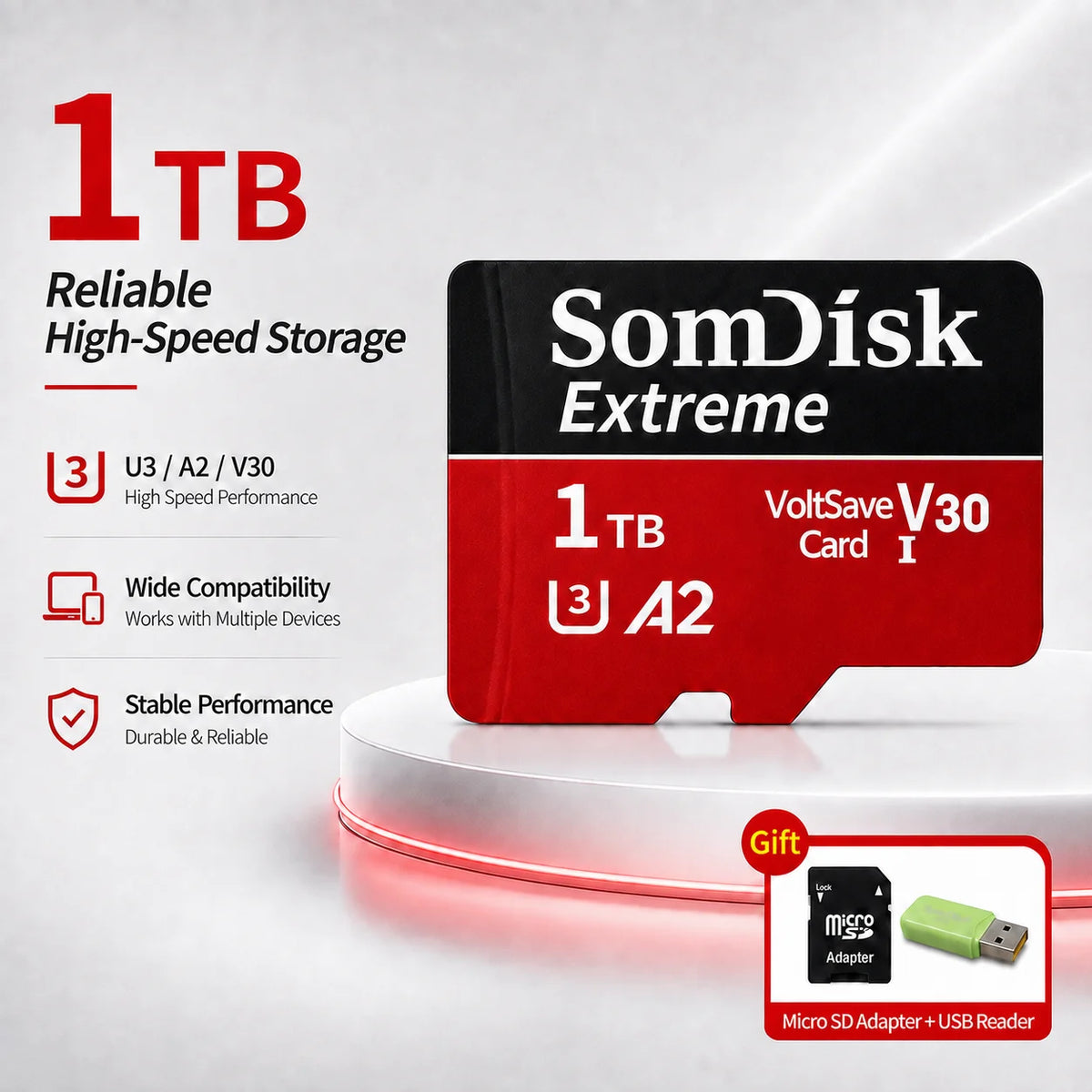 Micro TF/SD Card 512GB Large‑Capacity Memory Card 256GB 128GB SD Cards For Drone Dash Cam Tablet