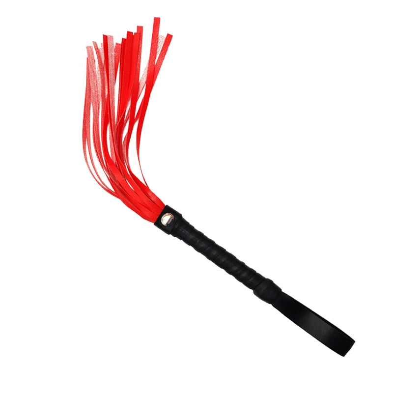 ★▲1PC Pu Leather Pimp Whip Racing Riding Crop Party Flogger Hand Cuffs Queen Colourful Horse Riding Whip