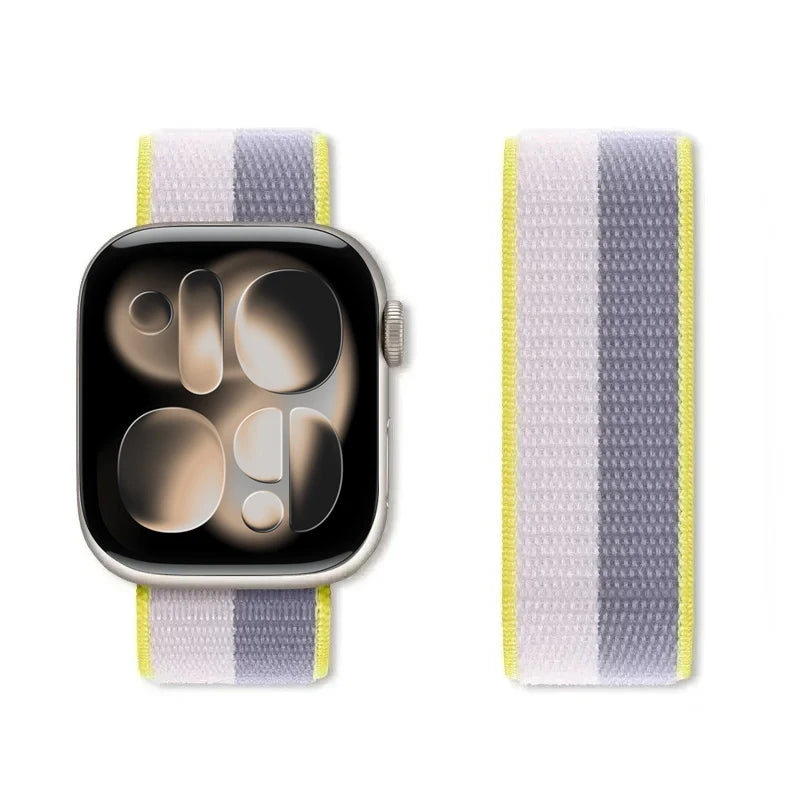 Nylon Loop for Apple Watch Band S11 46mm 40mm 44mm 45mm 42mm 41mm 49mm Smart Belt Bracelet for IWatch 11/10/9/8/7/6/SE/5/4 Strap