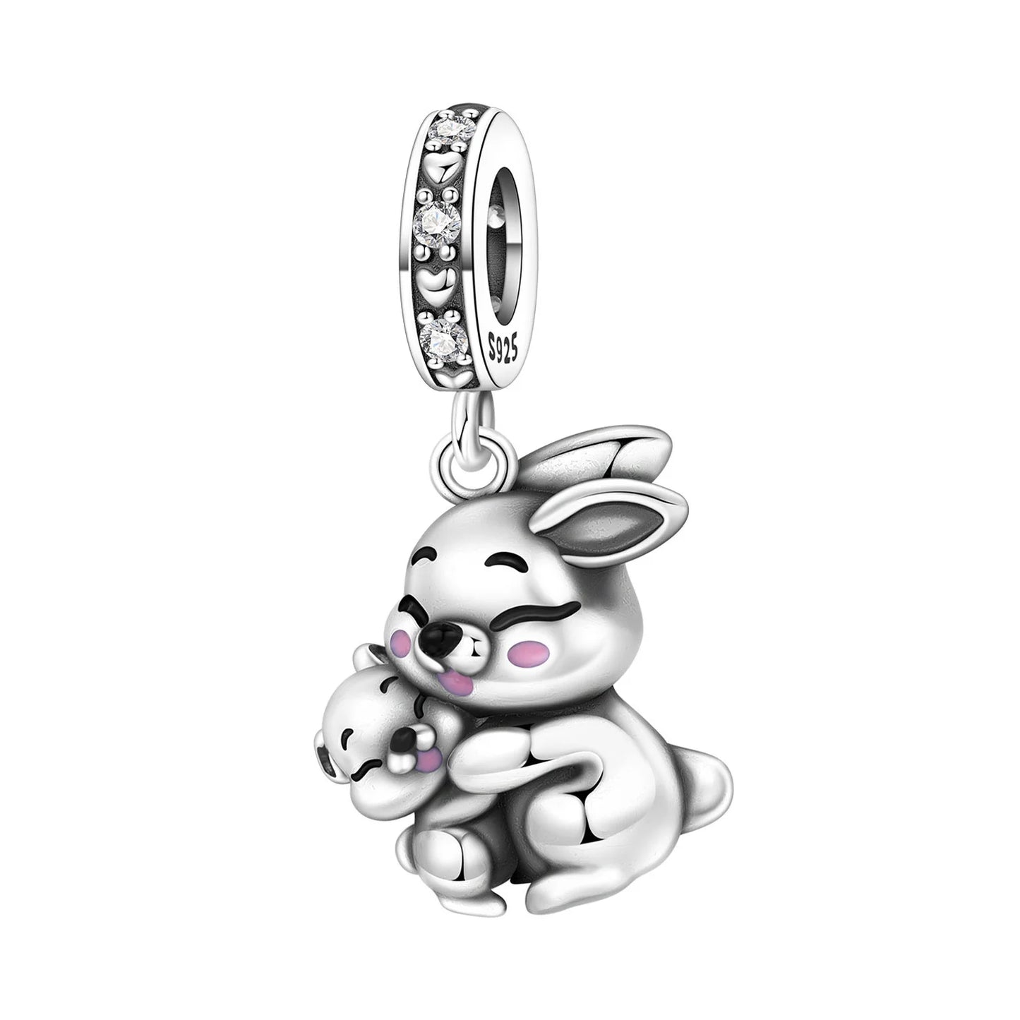 Hot Sale 925 Sterling Silver Dog Cat Cute Pet Animals Pendant Birthday Party Gift for Women Bangle Bracelet Necklace DIY Jewelry