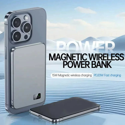 Lenovo 500000mAh Magsafe Magnetic Wireless Power Bank PD 22.5W Quick Charging Portable External Battery for iPhone Series