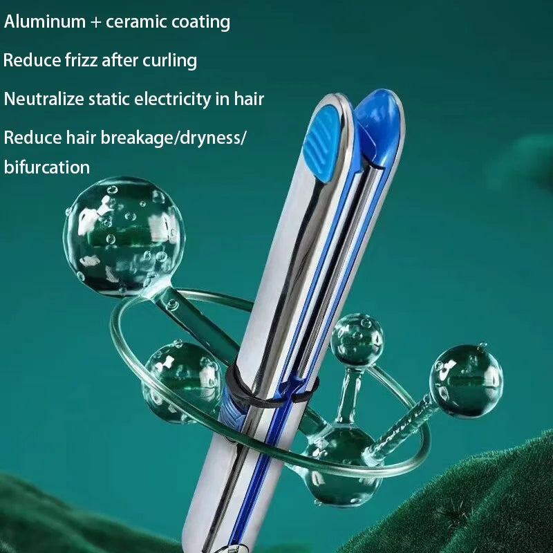 750℉ Stainless steel Hair Straightener Professional Flat Iron For All Hair Types & Curling Iron in One Styling Hair Tool