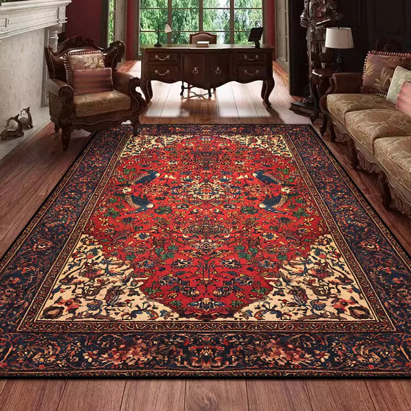 Retro Persian Carpet for Living Room Boho Decor for Room Balcony Rug Large Luxury Red Bed Decoration Home Mats Bedside 160x230