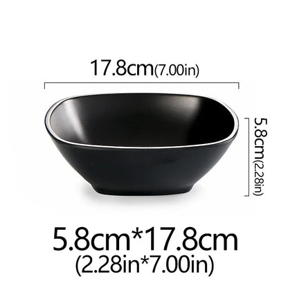 Frosted Melamine Ramen Bowl Imitation Porcelain Large Noodle High Temperature Resistance Bowl Salad Soup Bowl Fast FoodTableware