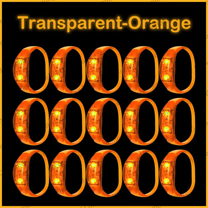 20-100PCS Music&Sound Activated Led Bracelet Light up Bracelets Glow in the Dark Bracelets for Wedding Party Concert Favors