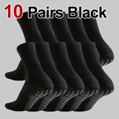 1/4/10 Pairs Neutral Anti Slip Football Socks Spring Summer Absorbing Sweat Breathable Basketball Running Leisure Sports Socks