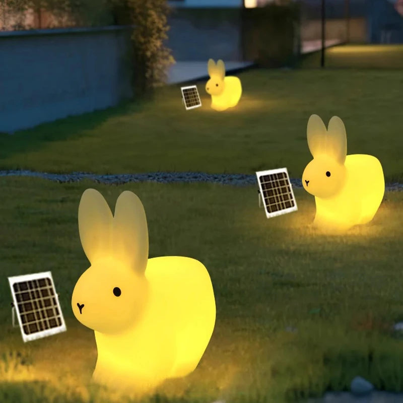 Luminous Rabbit Lamp Lawn Solar LED Outdoor Lighting Outdoor Garden Decoration Outdoor Garden Light