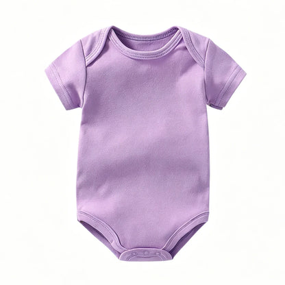 0-2Y Baby Bodysuit 80cm Girl 100% Cotton Summer Boutique Baby Clothes Boy Newborn Grey Green Purple Orange Plain White Rompers