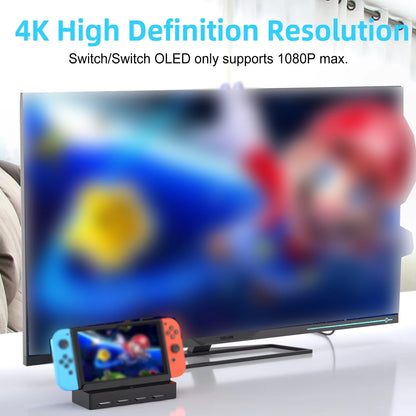 For Nintend Switch 7 In 1 Game Card Reader Switch For Switch OLED Screen Mirroring Base, Supports One-Click Switching of Games