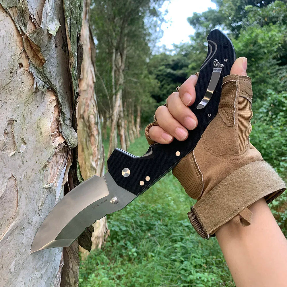 Mayhem Folding Knife Carrying Hunting Knife AUS10A Blade Outdoor Portable Camping Survival Knives Jackknife Gift for Men