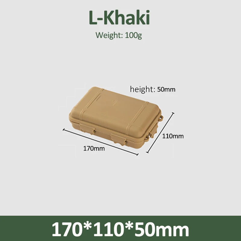 S/L/XL Size Outdoor Plastic Waterproof Sealed Survival Box Container Camping Outdoor Travel Storage Box Fishing Tackle Bag