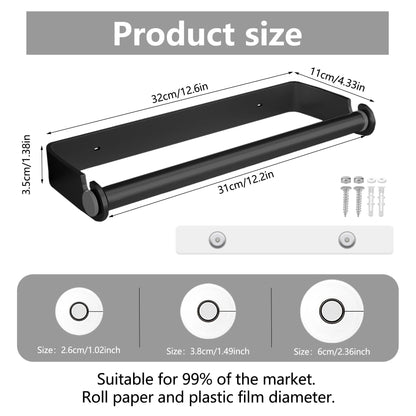 Stainless Steel Kitchen Paper Holder Plastic Wrap Holder Kitchen Accessories Kitchen Paper Dispenser Kitchen Supplies