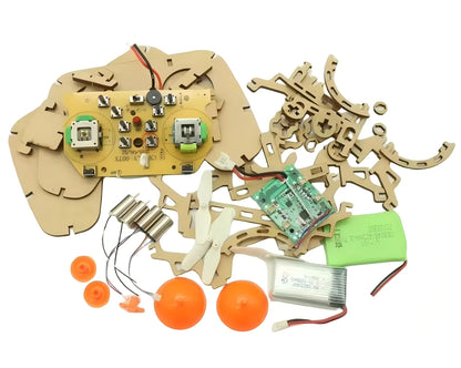 Wooden Drone DIY kit Wooden assembled Remote control toy fixed kit Remote Controlled Toys diy kit Training quadcopters