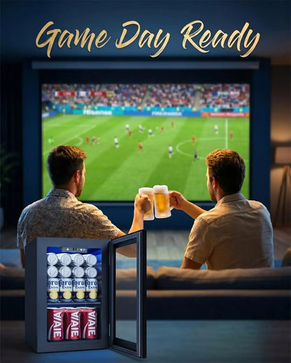 24 Cans Beverage Refrigerator Cooler - Mini Fridge with Digital Temperature Control, Soda Wine Beer Drink Fridge -, Custom
