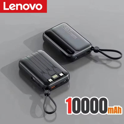 Lenovo 500000mAh Power Bank BuiIt in 4 Lines Super Fast Charging Large Capacity Portable External Battery for All Phones 2026New