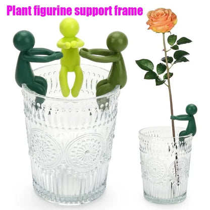 3pcs Plant Figurine Support Frame Cute Plant Stand Plastic Greenhouse Layout Fixed Rod Indoor Flower Plant Vine Climbing Bracket