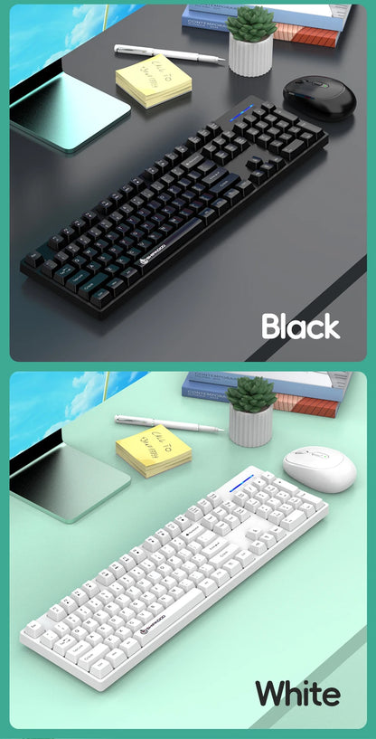 Shipadoo Gaming Wireless Keyboard and Mouse Combo Set,Computer Wireless Laptop Desktop Office Accessories Free Wireless Mouse