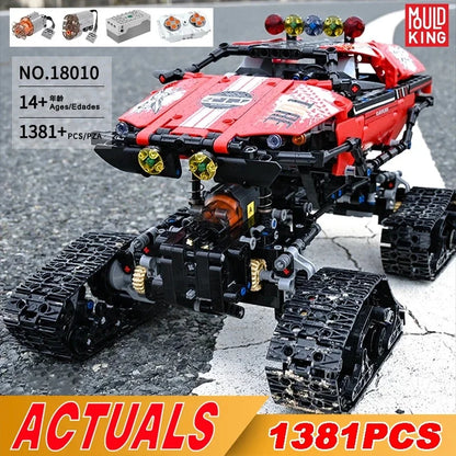 MOULD KING High-Tech Car 18010 Building Toys MOC RC Polar Exploer Model Truck Assembly Bricks Toys For Kids DIY Christmas Gifts