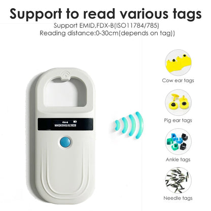 Pet ID Chip Digital Scanner USB RFID Dog Cat Animal Handheld 134.2KHz Identification Tag Card Reader Chip