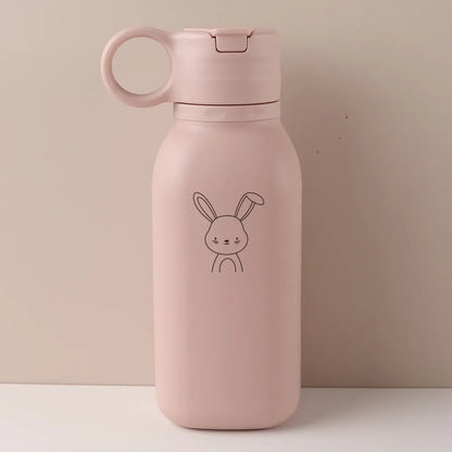 450ml Custom Name Silicone Straw Cup, Personalized Cartoon Pattern
