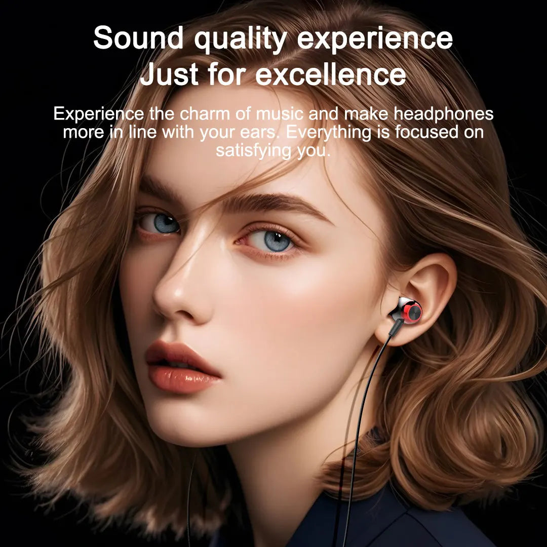 EARDECO TypeC/3.5mm Wired Headphones with Mic Volume Control Music Headset with Bass Phone Earphones for Samsung Huawei Xiaomi