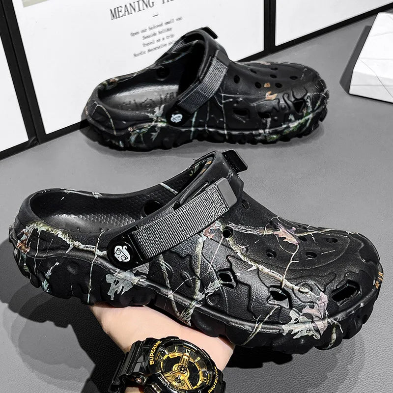 Men Slippers High Quality Classic Outdoor Anti-Slip Garden Shoes Lightweight Fashion Casual Sandals for Men Platform