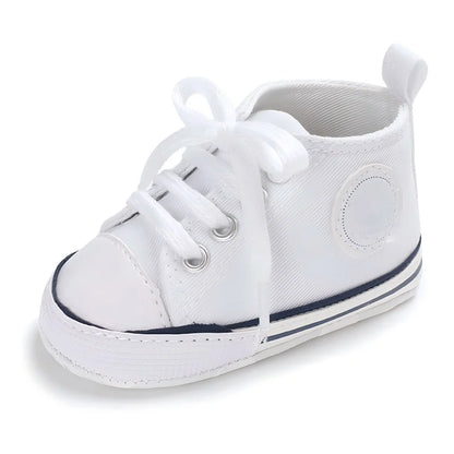 0-18M Baby Canvas Shoes Men and Women Multicolour Classic Baby Casual Shoes Anti-slip Soft Sole First Pair Toddler Infant Shoes