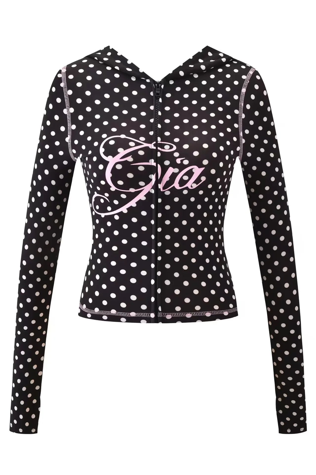 gia slim fit letter printed open thread design hooded zipper short jacket pants set