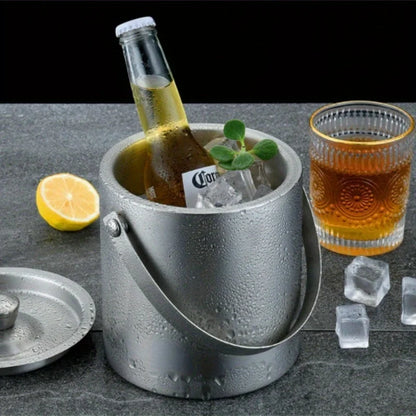 For Ice Bucket Wine Beer Champagne KTV Party Cooler 1.6L/2L/3L Stainless Steel Insulated