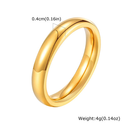 Minimalist Water Drop White Zircon Women Ring, Wave Drop Stainless Steel Ring, 18K Gold Plated Waterproof Luxury Jewelry