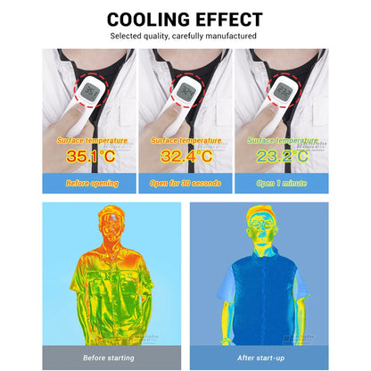2026 Cool Vest Wearable Cooling Fan Vest Air-conditioned Clothes Cooling 13 Hours for High Temperature Work Fishing Vest Hiking