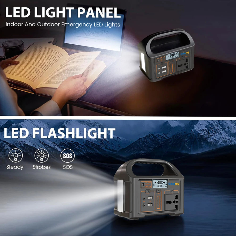100W Portable Power Station 24000mAh LiFePO4 Charging Station Solar Generator 220V/110V Energy Storage Power Supply for Camping