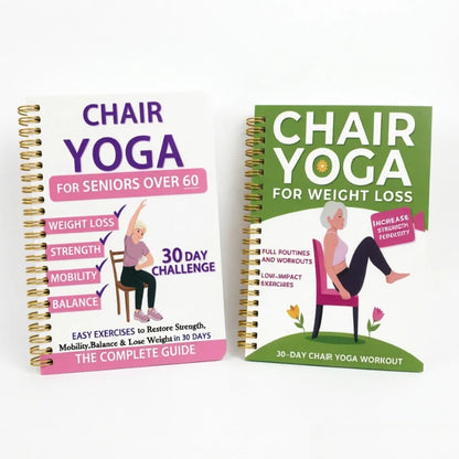 30 Day Chair Yoga Guide Weight Loss Muscle Strength Flexibility Beginner Seated Workout English Book for Seniors & Adults