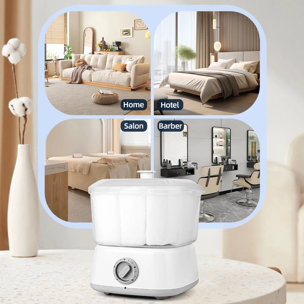 3L Hot Towel Warmer Steamer with Towel Clip Fast Heating for Facial Can Hold 6-16 small size facecloths Portable Heating Machine