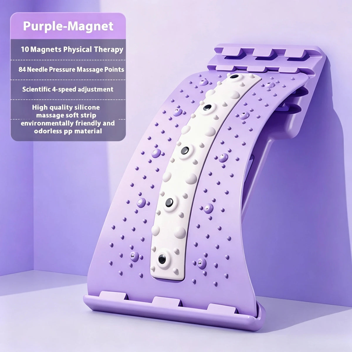 Back Stretcher Adjustable Height Massager for Waist Neck Fitness Lumbar Cervical Spine Cervical Spine Support Massager Equipment