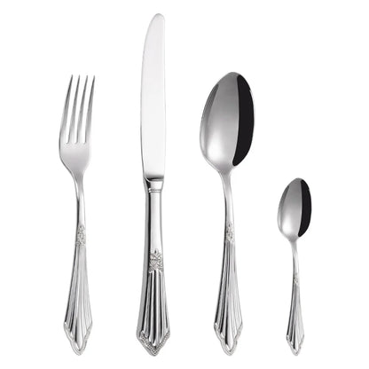 4/8/12/16/20 Pieces Gold Plated Luxury Silverware Flatware Dishwasher Safe 18/10 Stainless Steel Cutlery Set For Home Wedding
