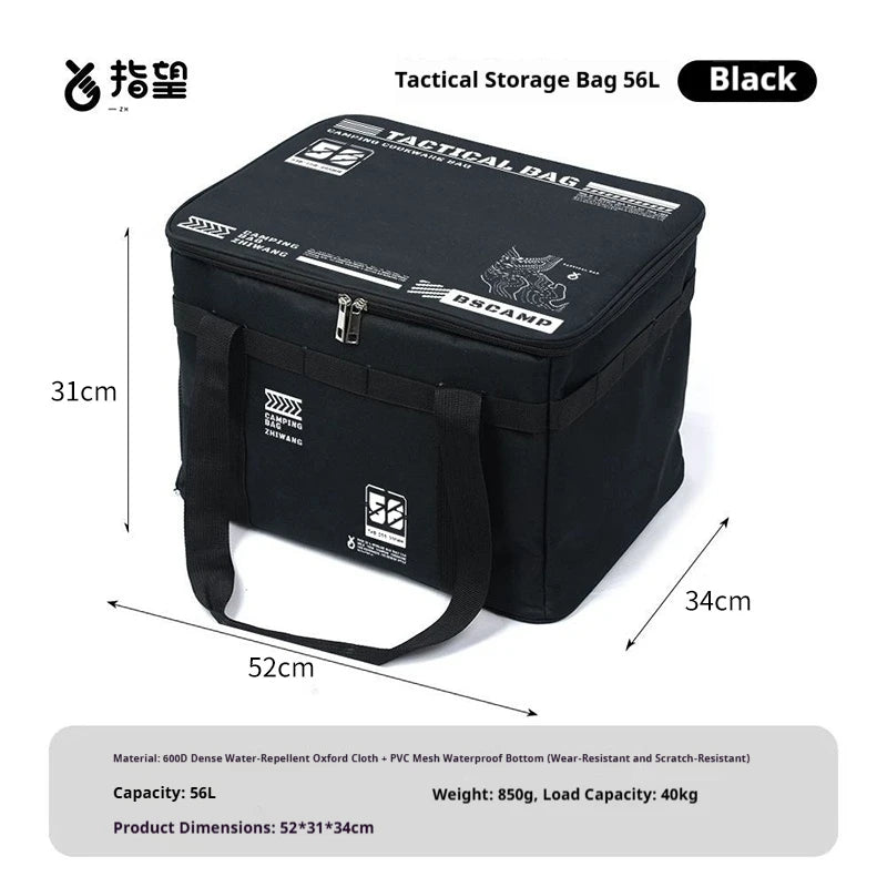 30l/42l/56l Insulated Waterproof Tactical Camping Bag Foldable Outdoor