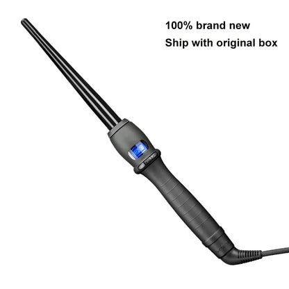Aofeilei Ceramic Cone Hair Curling Iron Big Waver Electric Curl Hair Curlers with Gloves Cone Shape Hair Styling Tool