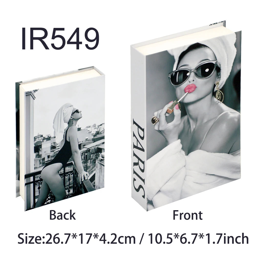 Luxury Fake Books Home Decoration Accessories for Living Room Fashion Fake Book Storage Box Simple Nordic Coffee Table Books