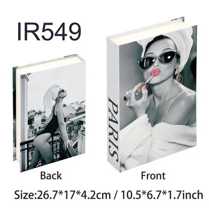 Luxury Fake Books Home Decoration Accessories for Living Room Fashion Fake Book Storage Box Simple Nordic Coffee Table Books